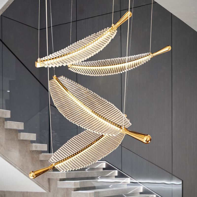 Nielsen Nordique Luxe LED Suspension Métal Acrylique Hôtel Salon