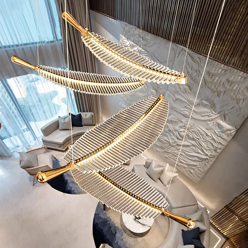 Nielsen Nordique Luxe LED Suspension Métal Acrylique Hôtel Salon