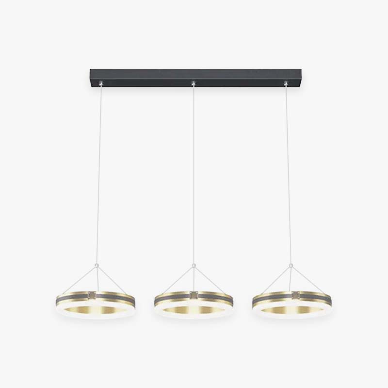 Raheel Suspension LED Multi Têtes Moderne Métal Noir Salon