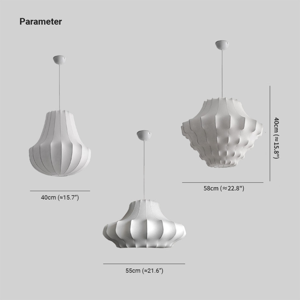 Renée Design Italien Luminaires Suspensions Moderne Métal Soie Blanc Salle à Manger