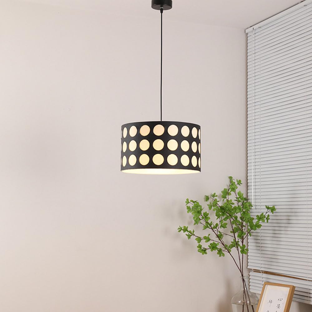 Hailie Rétro Ronde LED Suspension Métal/Tissu Salon