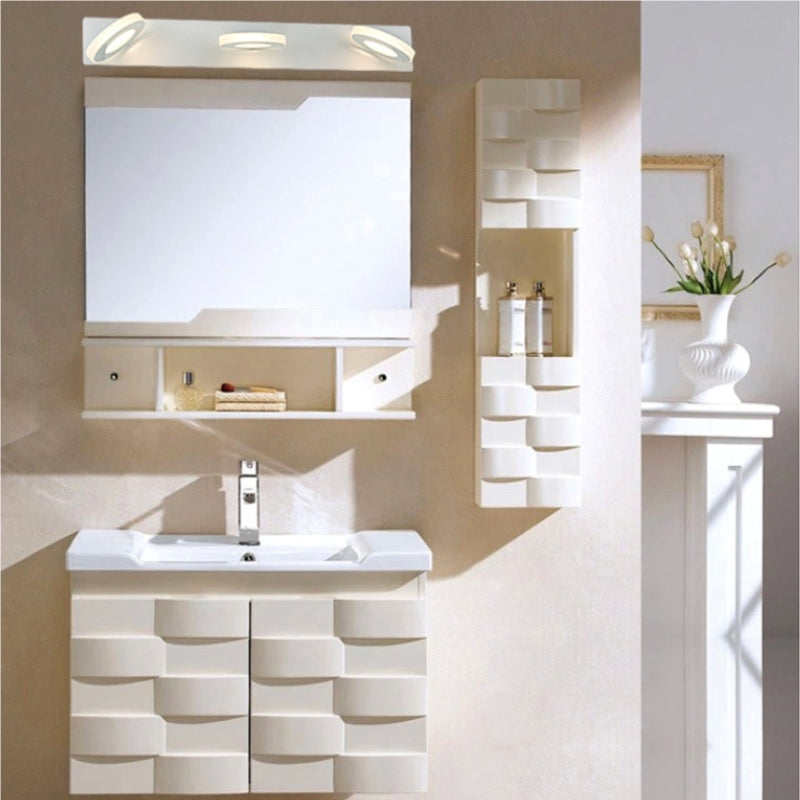 Leigh Applique Murale Nordique Simple Métal/Acrylique Blanc Salle de Bain