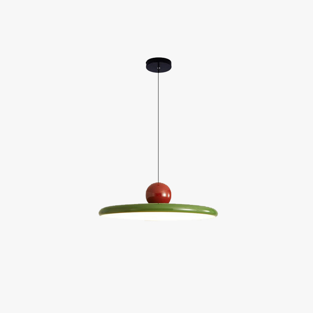 Morandi Nordique Soucoupe Volante Métal Suspension Rouge/Crème/Vert