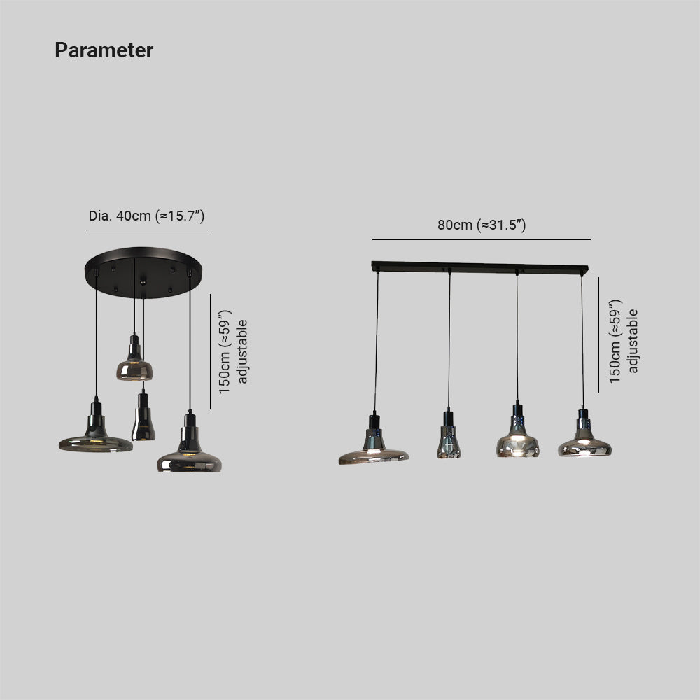 Hailie Moderne Suspension Verre Salle d'Étude/Salle À Manger