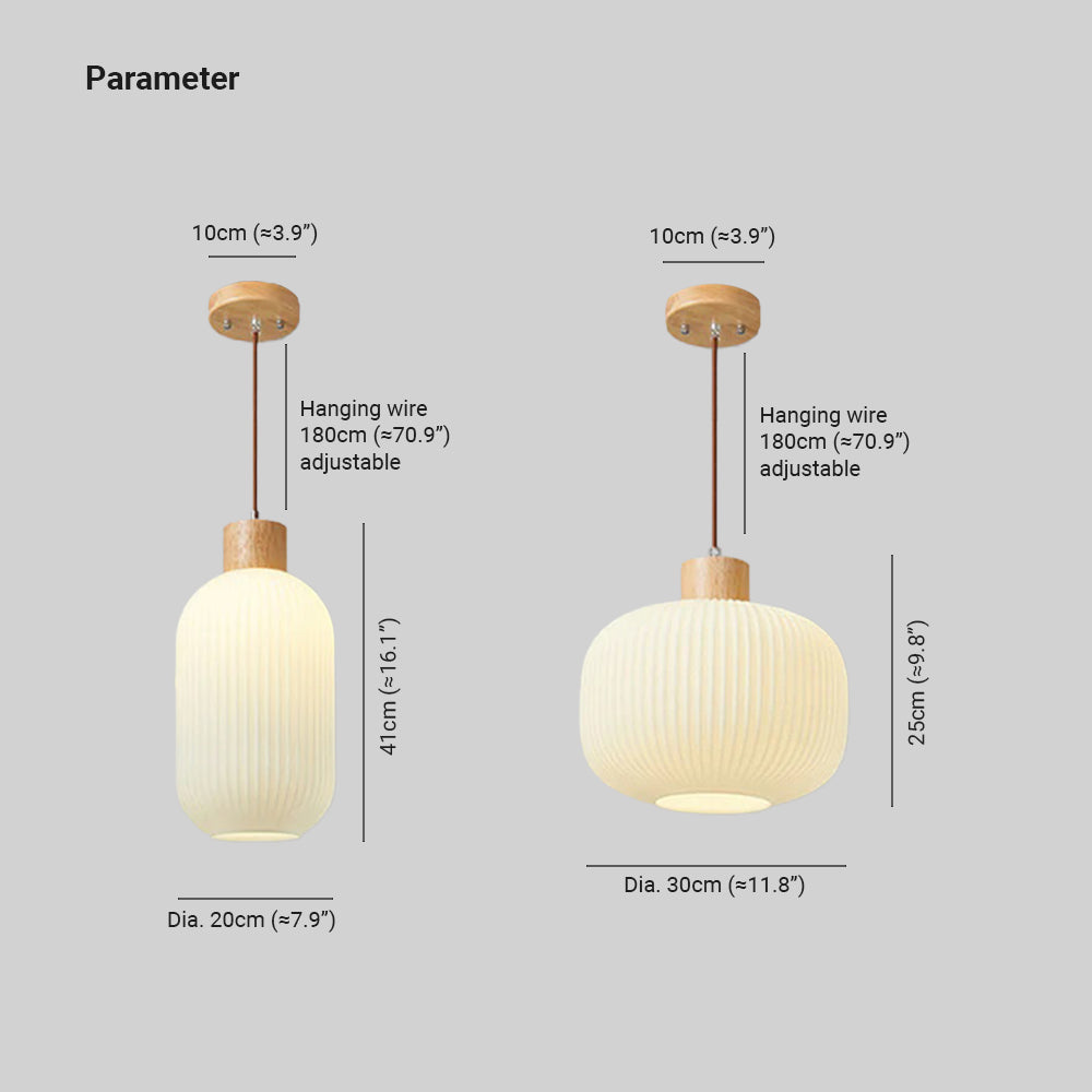 Ozawa Luminaires Suspension LED Moderne Bois/Verre Salon/Salle à manger