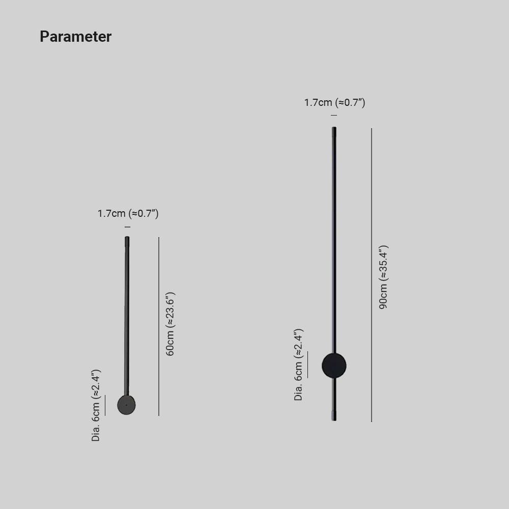 Edge Applique Murale d'Extérieur Minimaliste Linéaire LED, Métal, Noir, Jardin