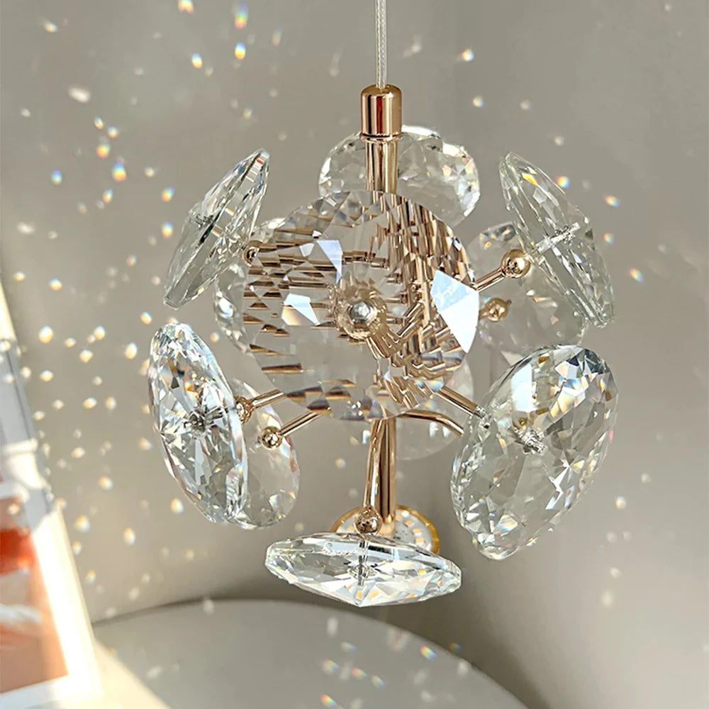 Kristy Luxe LED Suspension Cristal Salon