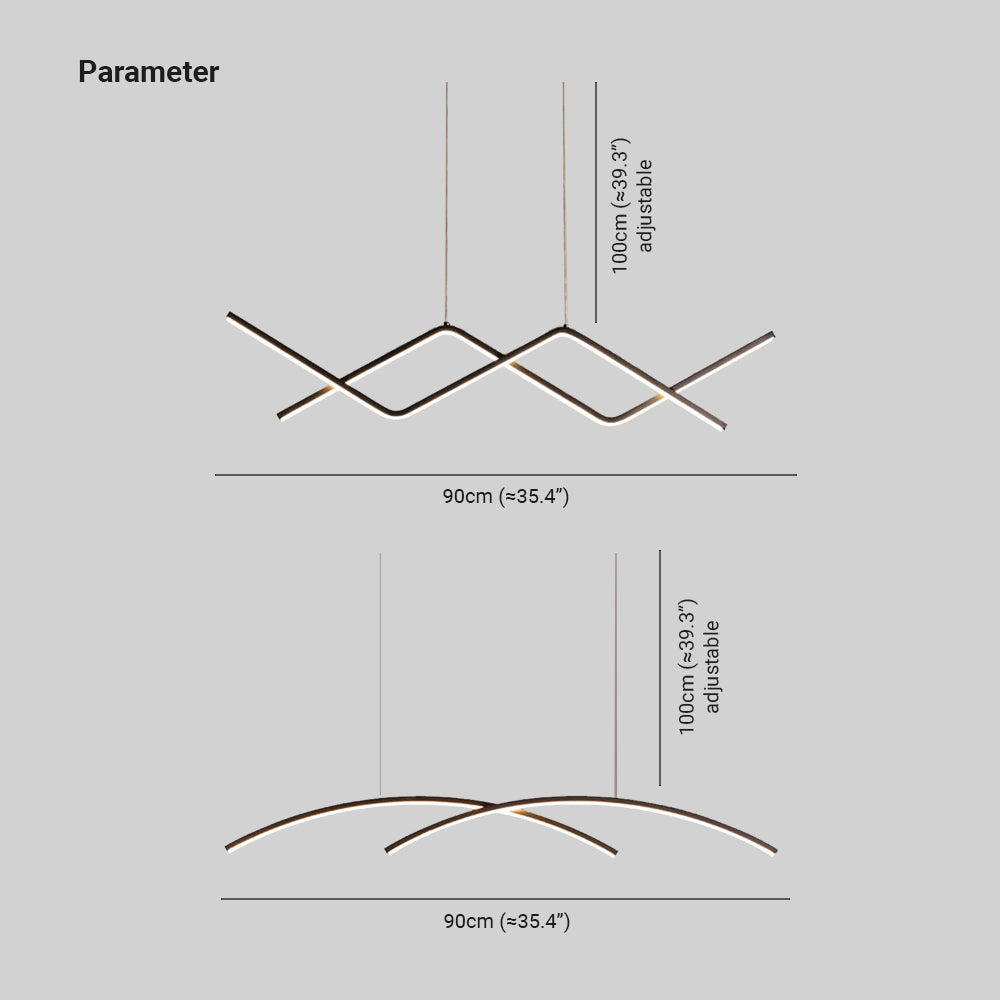 Louise Luminaires Suspension Lineaire Minimaliste En Aluminium Pour La Cuisine Ou Salon