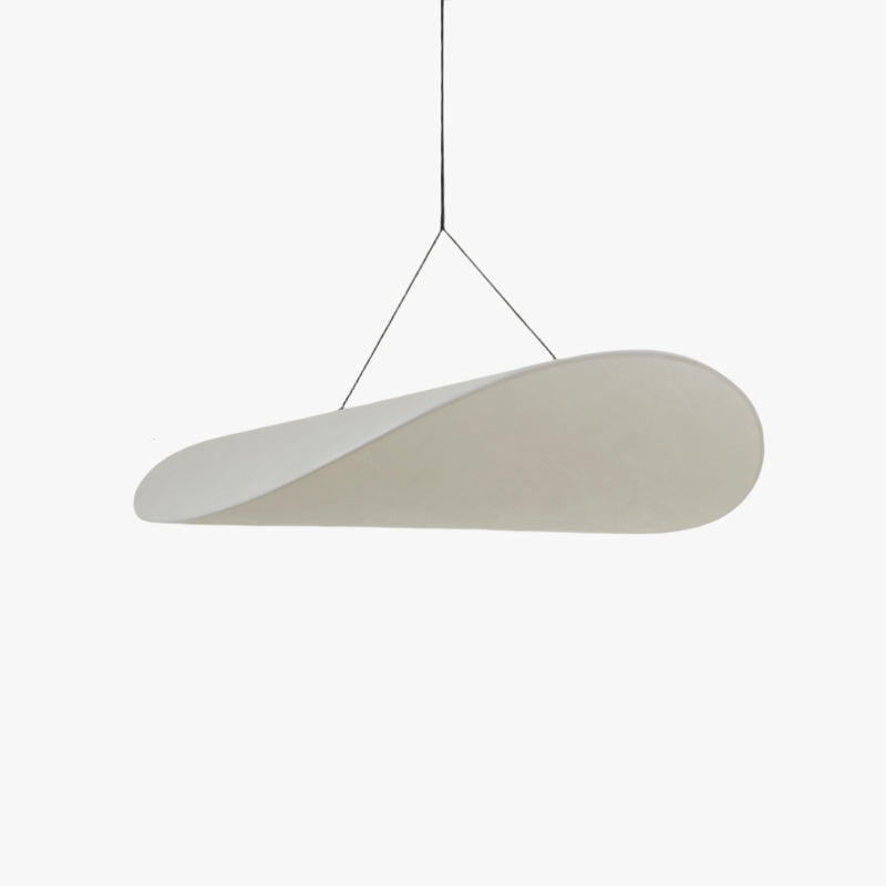 Renée Suspension Géométrique Moderne, Métal/Soie, Blanc, Salon