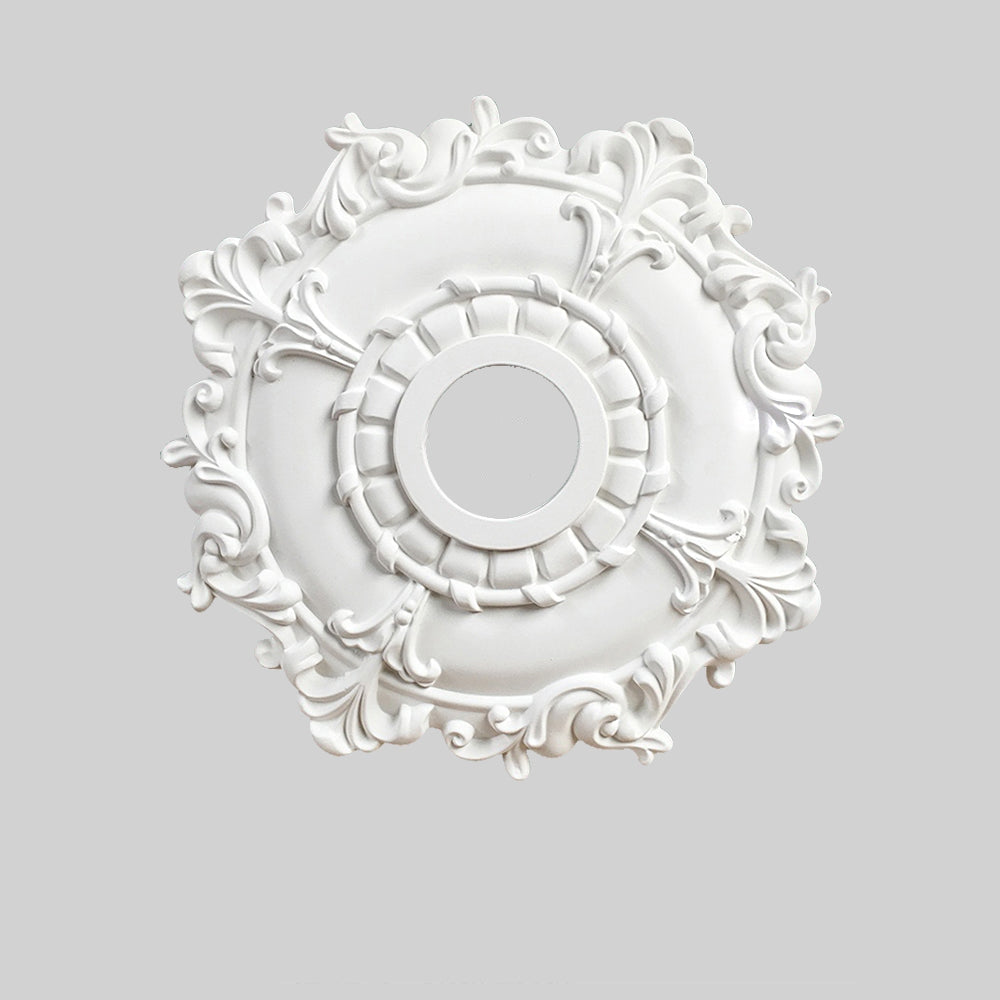 Félicie Plaque de Plafond en Plâtre Vintage de style français, Accessoires d'éclairage, 4 Style