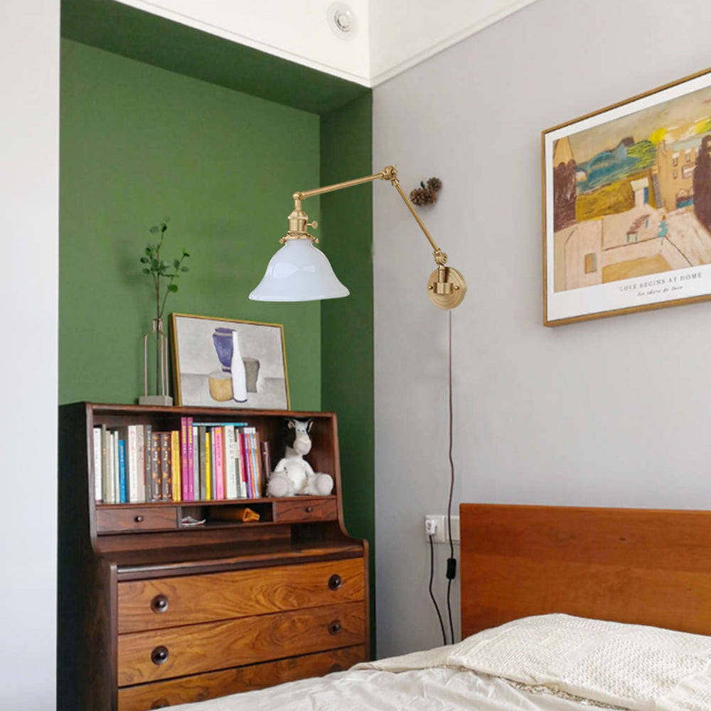 Brady Applique Murale Vintage/Pliable, Vert/Blanc, Métal, Chambre