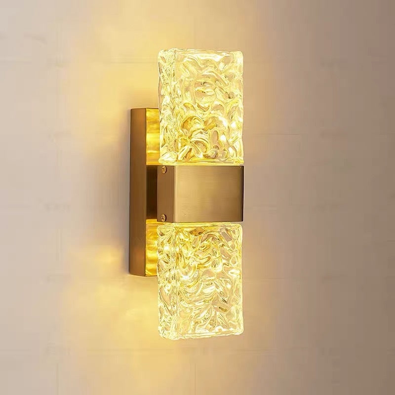 Kajetan Modern Rectangular Metal Wall Lamp, Gold