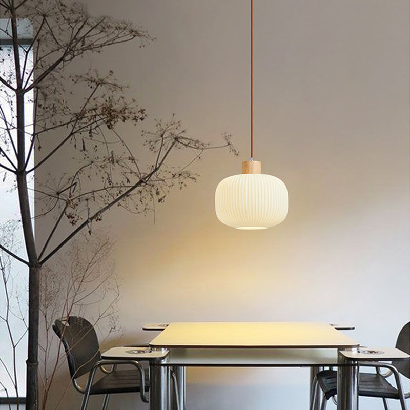 Ozawa Luminaires Suspension LED Moderne Bois/Verre Salon/Salle à manger