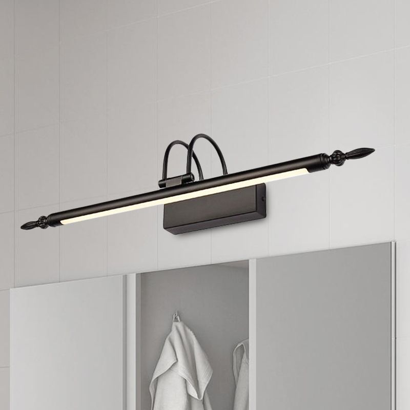 Leigh Applique Murale LED Linéaire Moderne, Métal, Noir, Salon/Salle de Bain