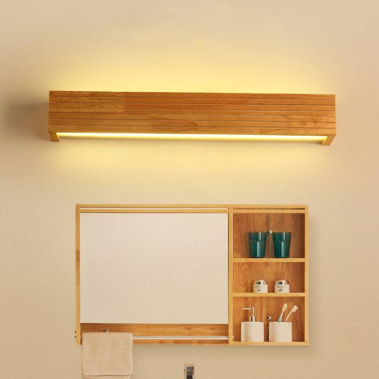 Ozawa Design LED Applique Murale Rectangulaire Moderne Bois/Acrylique Bois Chambre