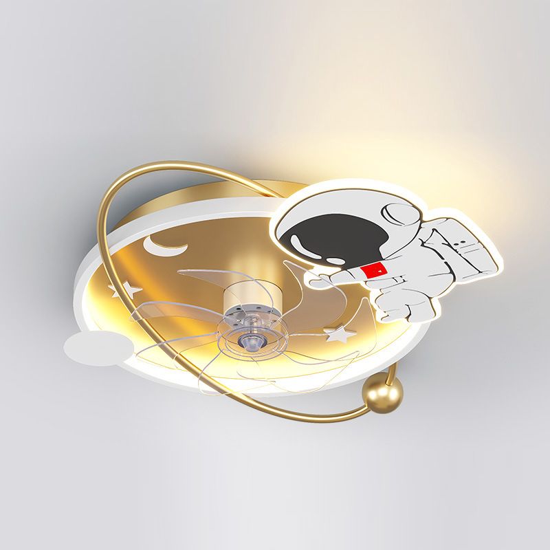 Fateh Ventilateur de Plafond LED en forme d'Astronaute, 3 Styles/Couleurs, D50/58CM