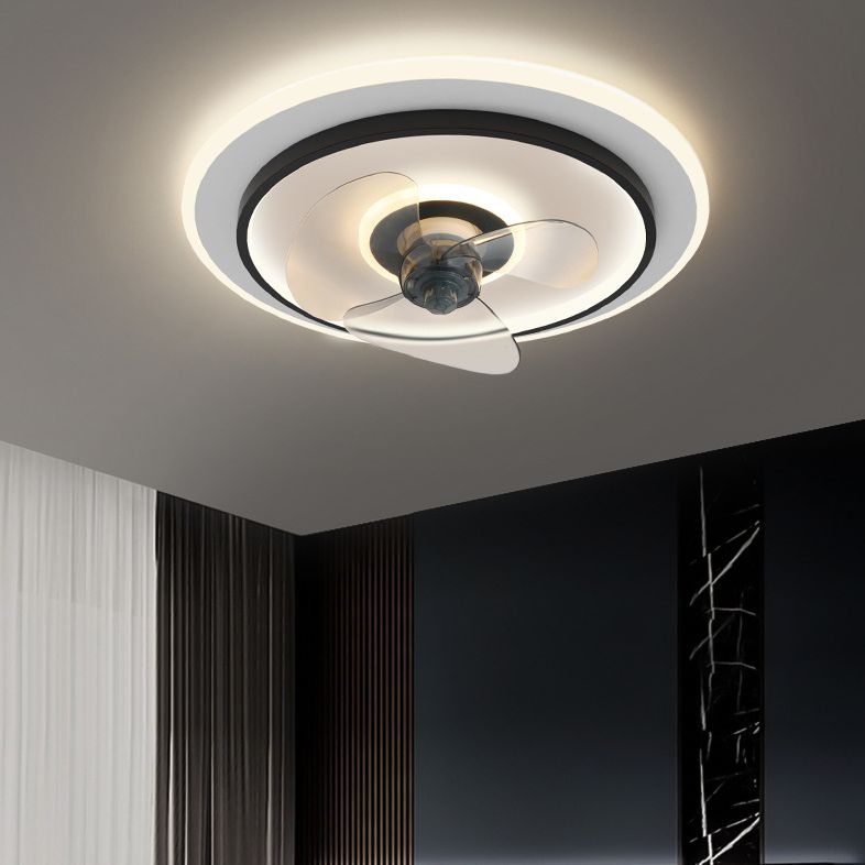 Edge Ventilateur de Plafond LED Noir en forme d'Anneau, D50CM