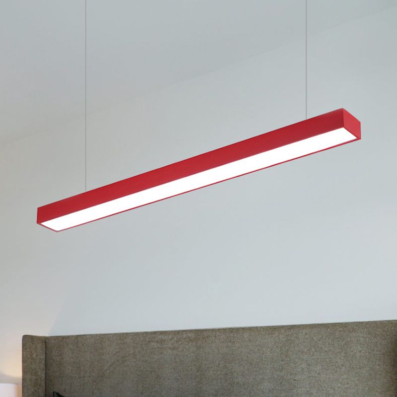 Edge Moderne LED Suspension Métal Rouge Chambre à coucher Salon