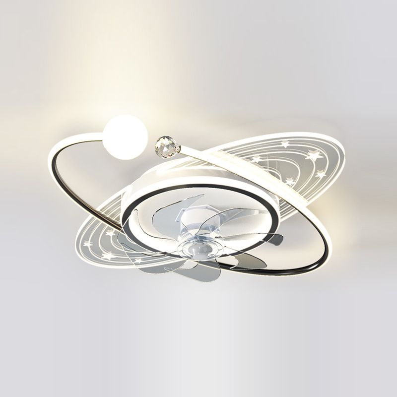 Fateh Ventilateur de Plafond LED en forme d'Astronaute, 3 Styles/Couleurs, D50/58CM