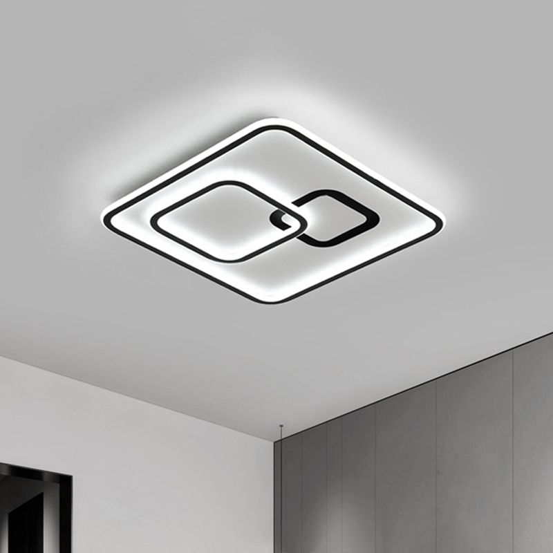 Lacey Moderne LED Plafonnier Noir Acrylique Chambre à Coucher Salon
