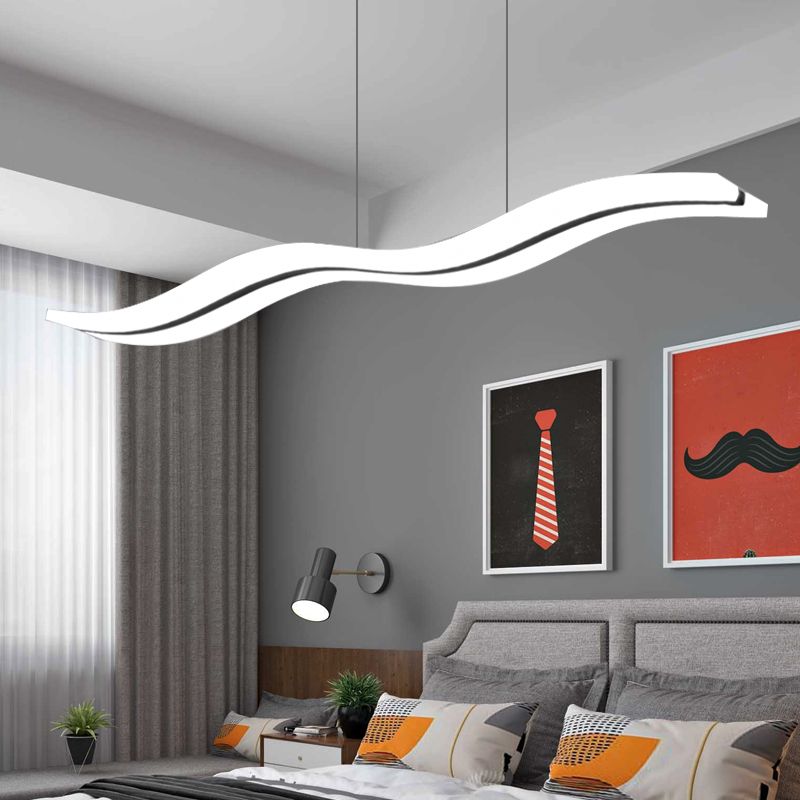 Louise Moderne LED Suspension Blanc Métal Acrylique Salon Chambre à coucher