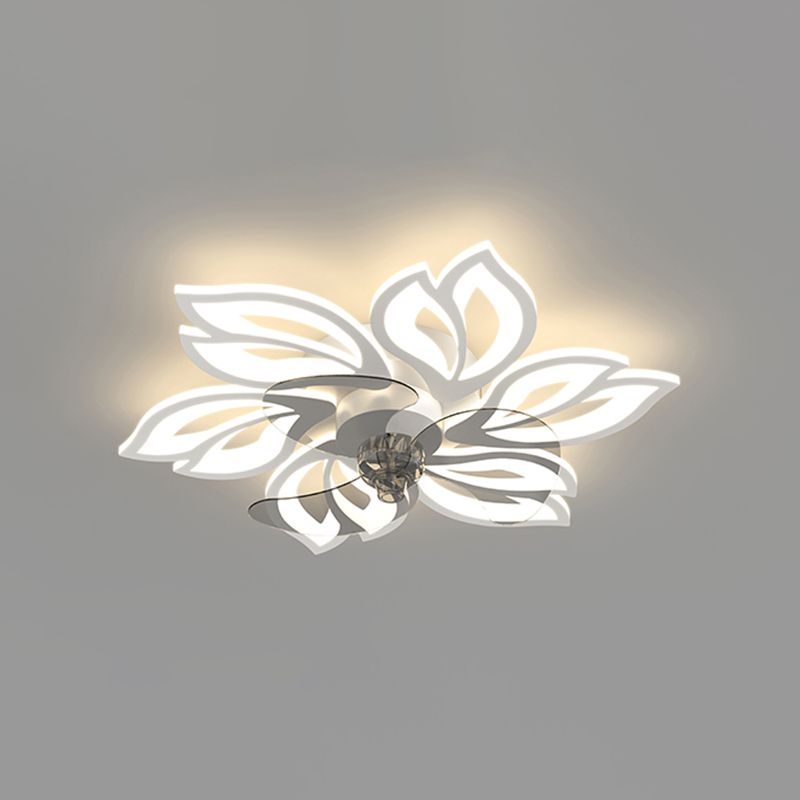 Hana Ventilateur de Plafond LED en forme de Fleur, 3 Couleurs, D65/68/79/90CM