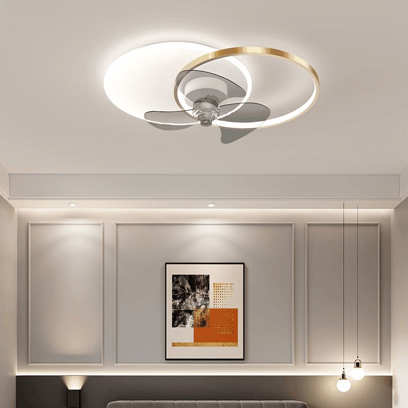 Arisha Ventilateur de Plafond LED, 2 Anneaux, 2 Couleurs, D60CM