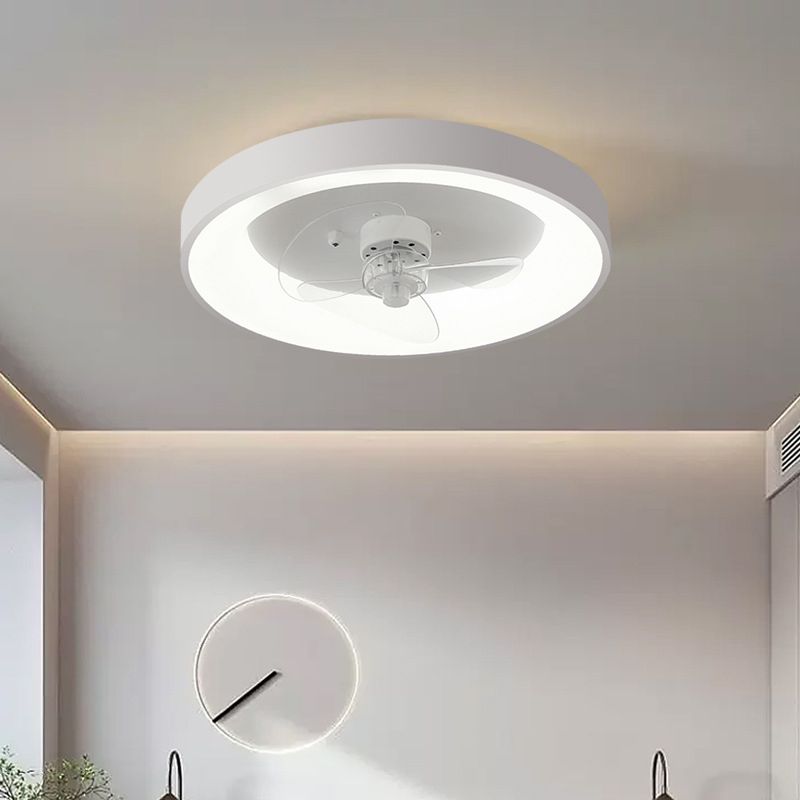 Quinn Ventilateur de Plafond Lumineux Blanc, D50CM