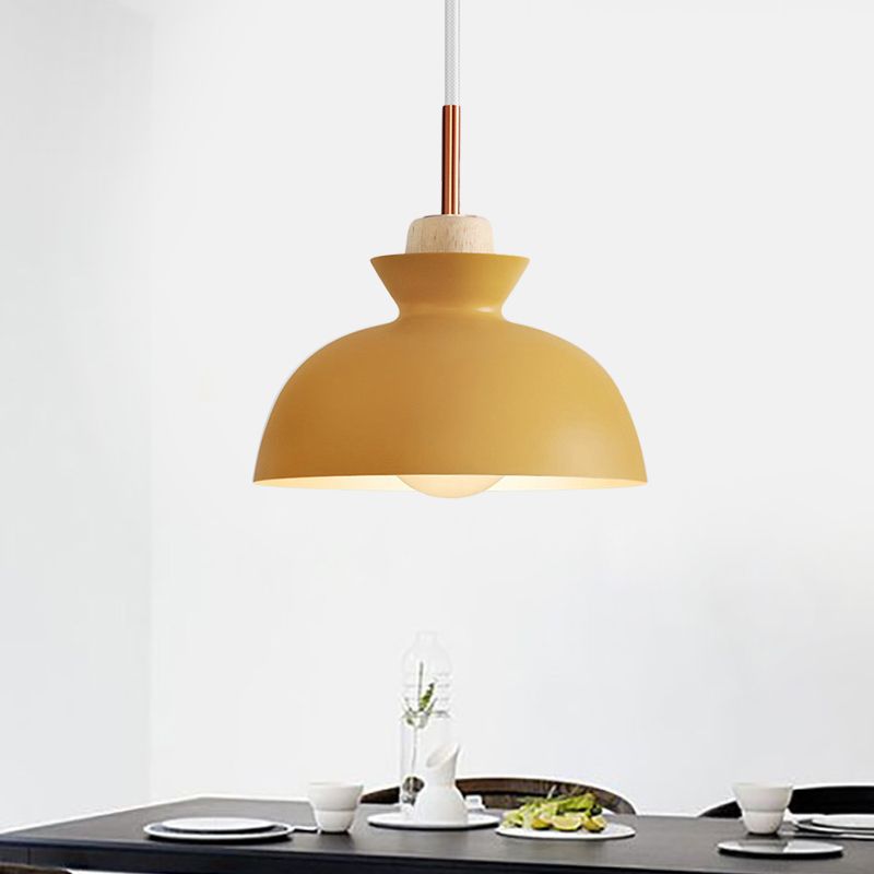 Morandi Suspension Luminaire 3 Lampes Moderne Design Jaune/Vert Métal Chambre/Salle à Manger