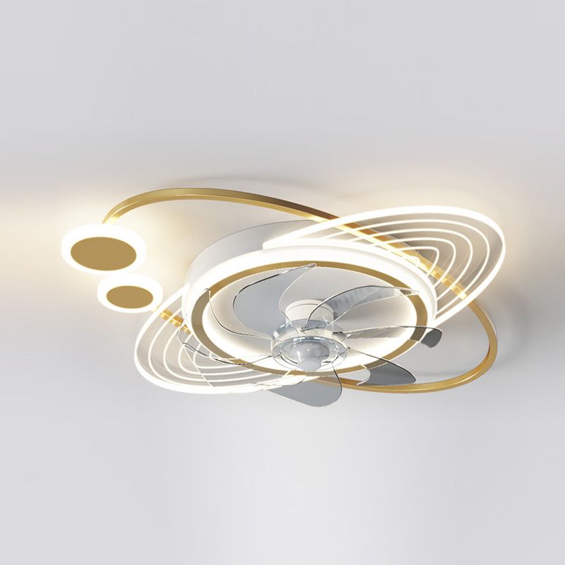 Fateh Ventilateur de Plafond LED en forme d'Astronaute, 3 Styles/Couleurs, D50/58CM