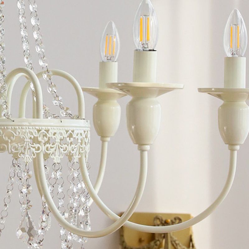 Sliva Lustre Lanterne Retro, Metal/Cristal, Blanc, Salon