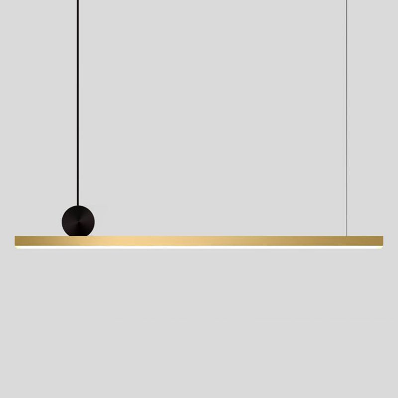 Edge Design LED Luminaires Suspensions Linéaire Moderne Métal/Plastique Noir/Or Salon/Cuisine