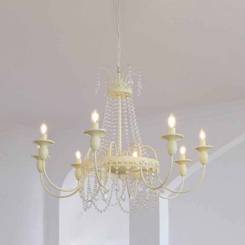 Sliva Lustre Lanterne Retro, Metal/Cristal, Blanc, Salon