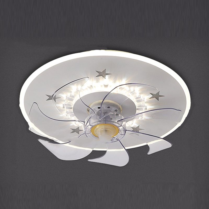 Edge Ventilateur de Plafond LED en forme d'Anneau, 6 Couleurs, D40CM