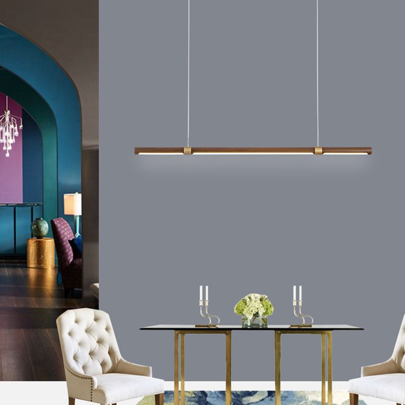 Ozawa Design Italien Luminaires Suspensions Linéaire Rustique Métal/Acrylique Bois Cuisine/Chambre