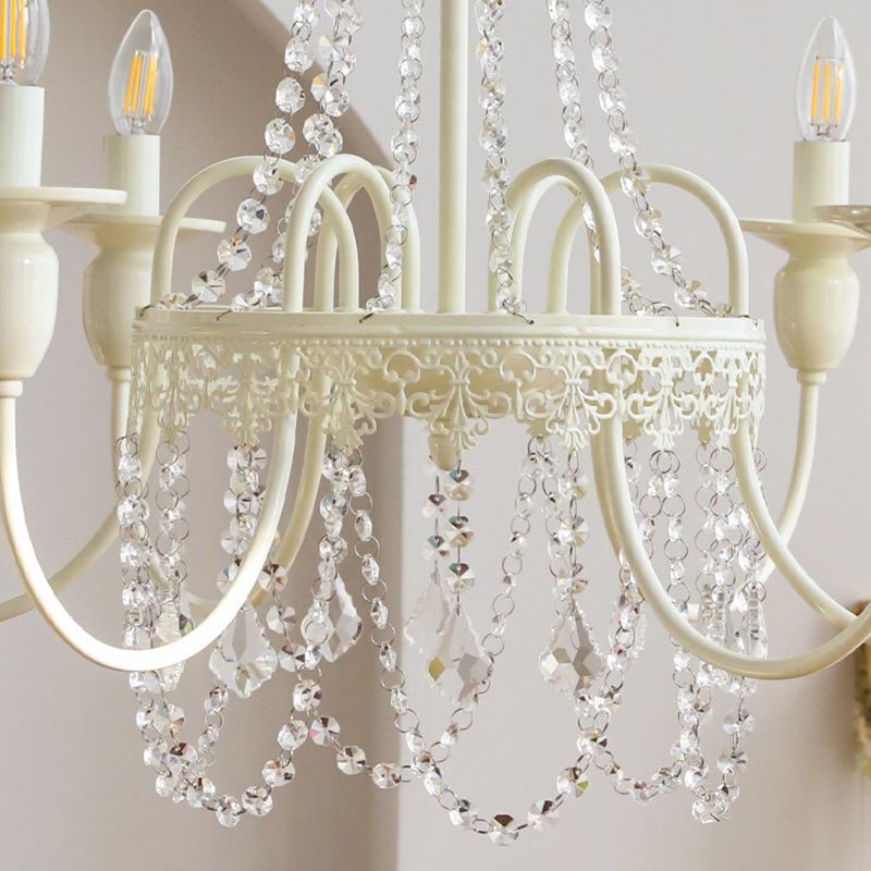 Sliva Lustre Lanterne Retro, Metal/Cristal, Blanc, Salon