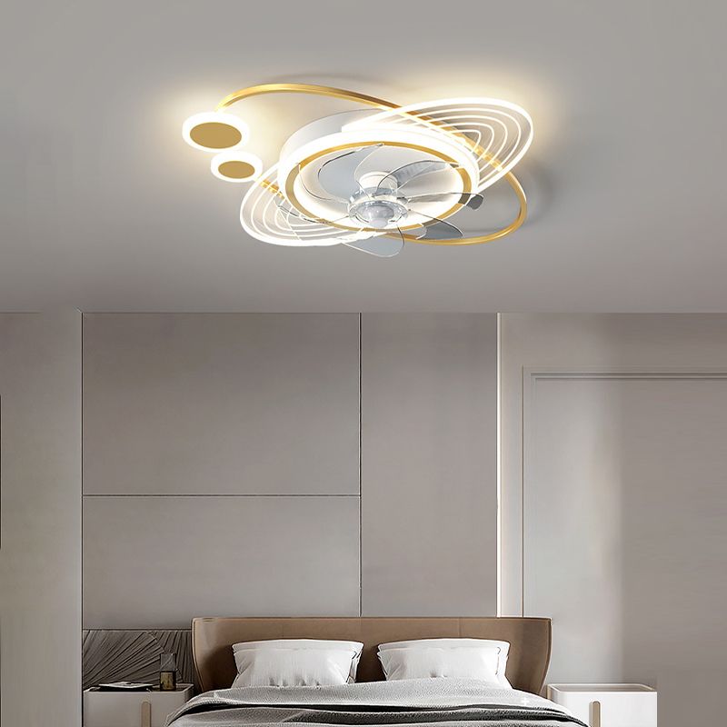 Fateh Ventilateur de Plafond LED en forme d'Astronaute, 3 Styles/Couleurs, D50/58CM