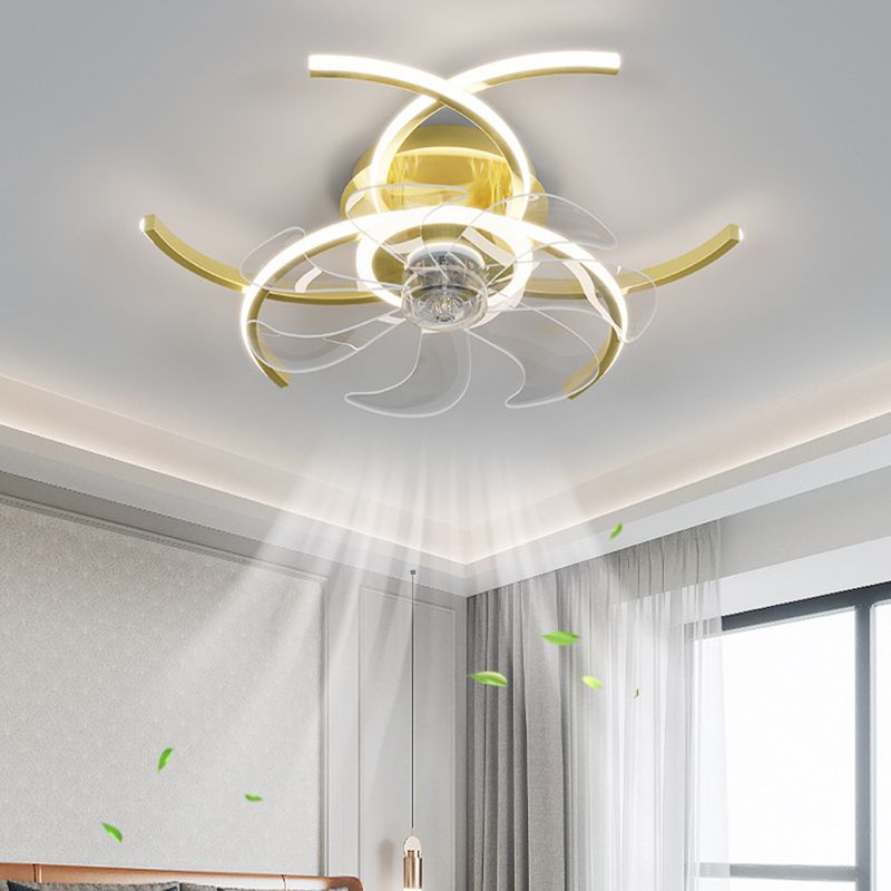 Lacey Ventilateur de Plafond LED, 4 Styles, D52CM