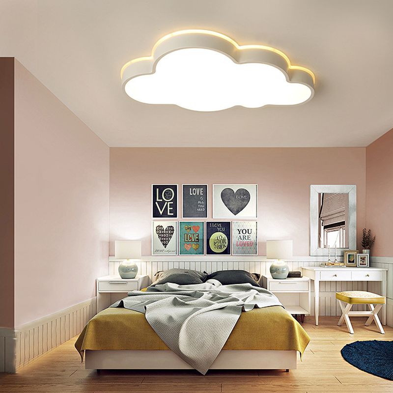 Minori Design LED Plafonnier Nuage Moderne Blanc Salon/Chambre à Coucher