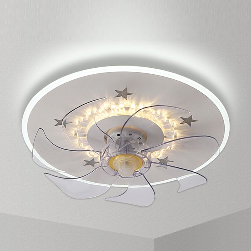 Edge Ventilateur de Plafond LED en forme d'Anneau, 6 Couleurs, D40CM