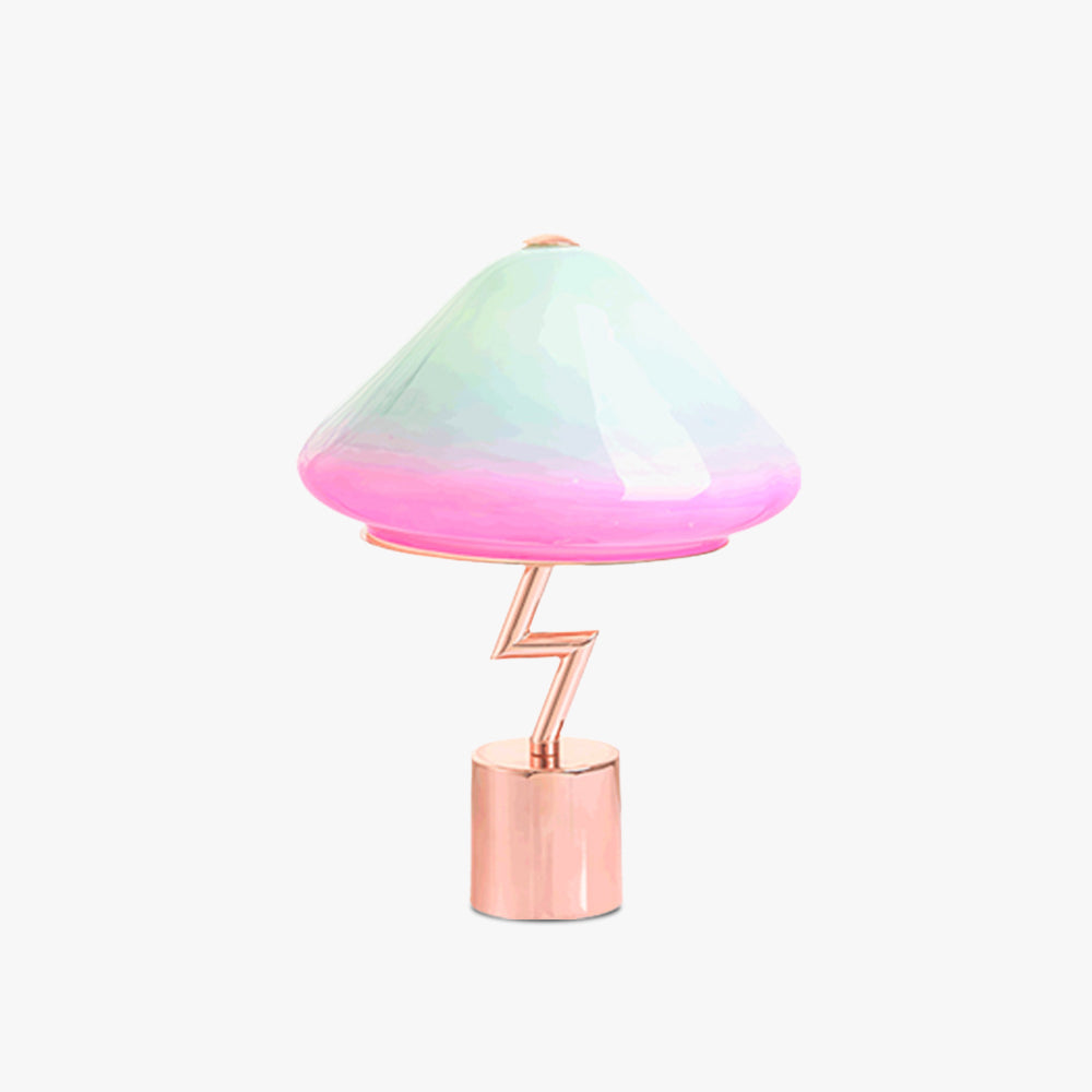 Morandi Lampe de Table Champignon Moderne, Verre/Métal, Coloré, Salon