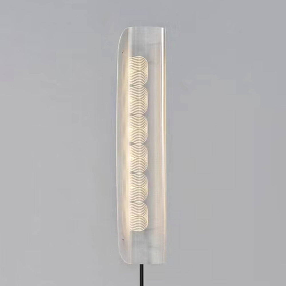 Salgado Lampadaire Anneau Minimaliste, Métal/PMMA, Blanc, Salon