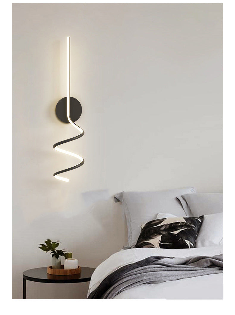 Louise Applique Murale LED Spirale Moderne Pour Chambre, Couloir, Salon