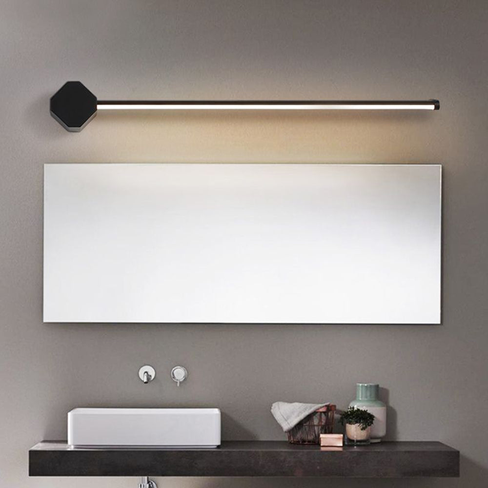 Edge Applique Murale Linéaire Minimaliste LED Métal/Acrylique Noir/Blanc Salle de Bain