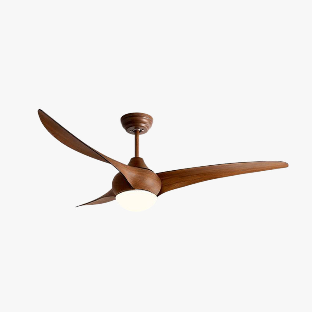 Garner Ventilateur de Plafond à 3 Pales Noir et Marron, D 132CM