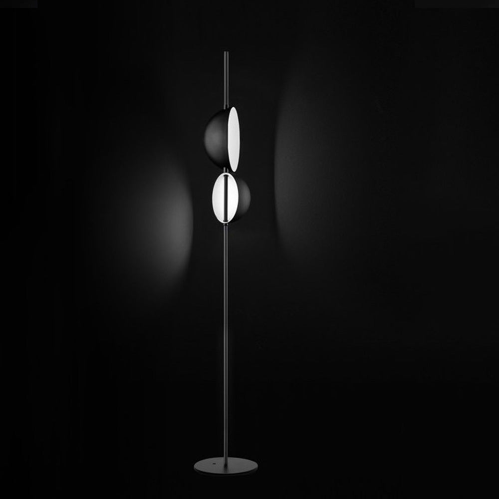 Salgado Design Lampadaire Rond Moderne Métal Noir/Or Bureau/Chambre