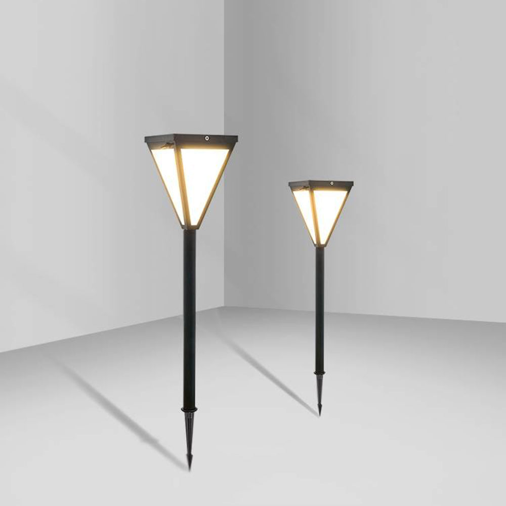 Orr Moderne LED Lampadaire Noir Métal/Verre Allée Exterieur