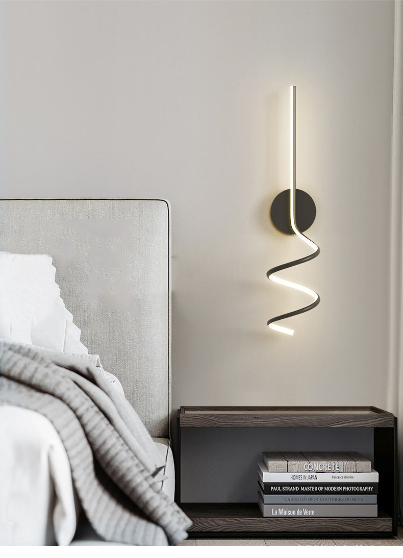 Louise Applique Murale LED Spirale Moderne Pour Chambre, Couloir, Salon