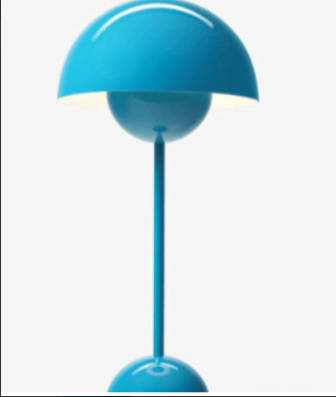 Morandi Lampe de Table Champignon Nordique, Métal, Blanc/Or, Bureau/Chambre