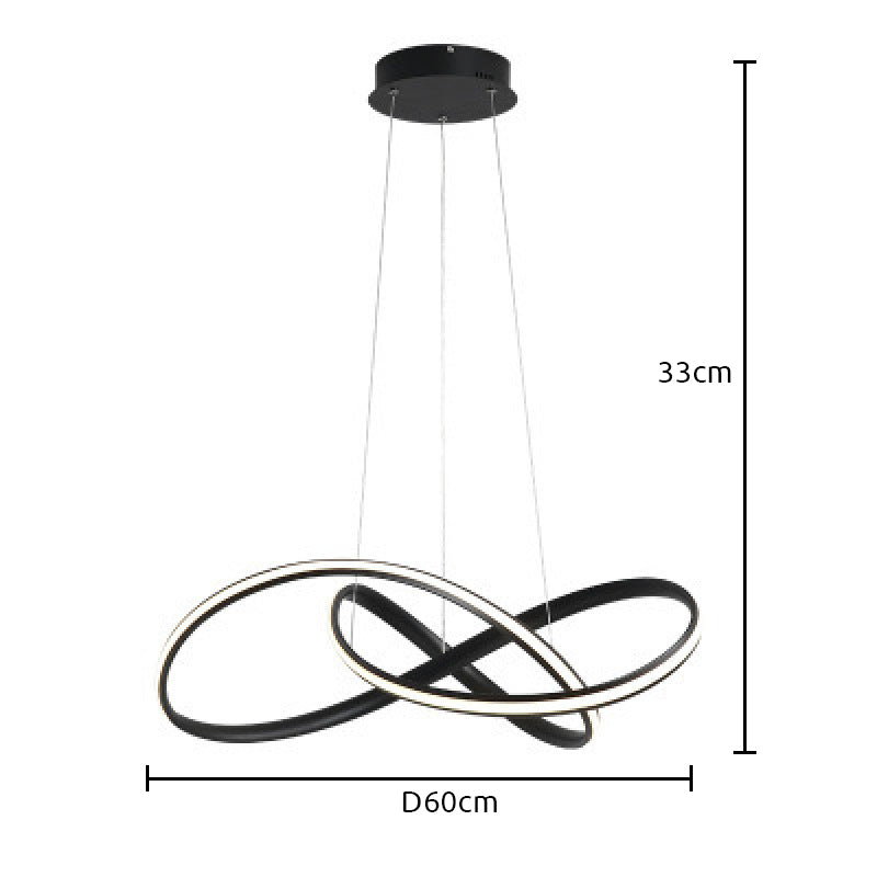 Louise Luminaires Suspension d'anneaux Contemporains Minimaliate, Métal